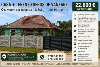 Casă cu Teren 3500 Mp în Căzănești