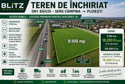 Teren de 9100 mp, în Central