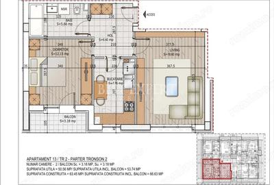 Apartament cu 2 camere decomandat în Theodor Pallady