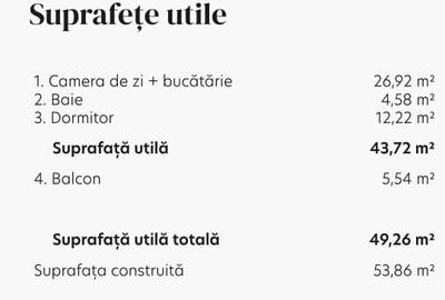 Apartament cu 2 camere decomandat în Titan