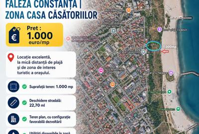 Teren de 1000 mp, în Exterior Vest
