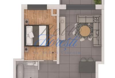 Apartament cu 2 camere în Florești