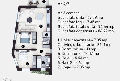 Apartament cu 3 camere decomandat în Doamna Ghica - 8