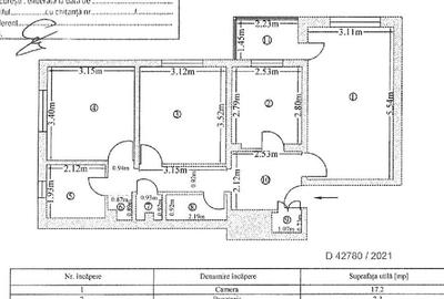 Apartament cu 3 camere decomandat în Rahova