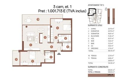 Apartament cu 3 camere în Floreasca - 12