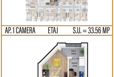 OFERTA LUNA NOIEMBRIE-GARSONIERA 34 MP UTILI-TVA INCLUS-COMISION 0%-TINERETULUI - 2