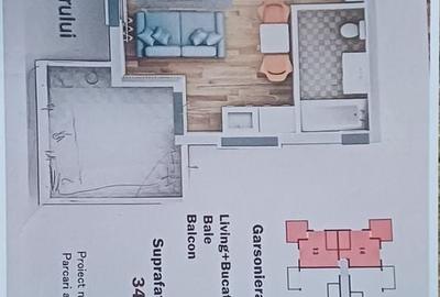 Garsoniera langa metrou, loc de parcare inclus in pret - 2