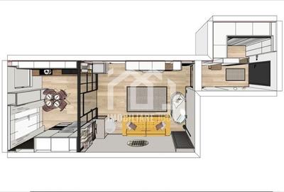 Apartament cu 2 camere semidecomandat, mobilat în Sânnicoară - 17