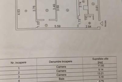 Apartament cu 3 camere semidecomandat în Km 4 - 1