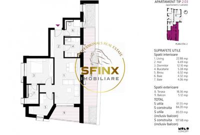 Trei camere, direct dezvoltator, 0% comision, constructie 2024, terasa 19 mp - 3