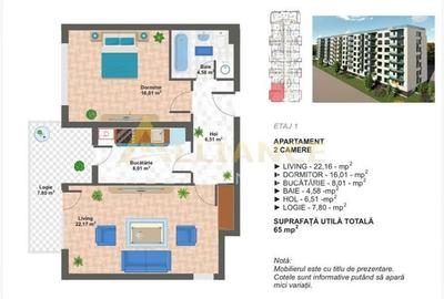 Apartament cu 2 camere decomandat în Apărătorii Patriei - 1