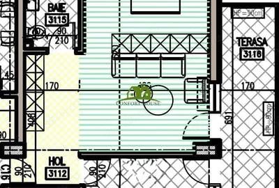 Apartament C16 cu 2 Cam.si terasa la Et.2/3 in Bl.Nou str.Ostroveni - 10