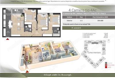 Apartament 4 camere spa?ios, Sector 1, amenajat, comision 0% - 19