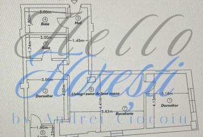 Apartament cu 3 camere semidecomandat în Dâmbul Rotund - 1