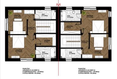 Doua vile de vanzare P+1 in proximitatea Parcului Dendrologic Chitila si a Padur - 2