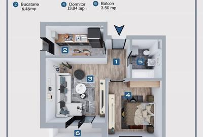 Garsonieră decomandată în Chiajna - 3
