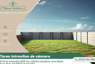 Teren intravilan 828 mp, utilita?i complete, zona Bujac, A - 1