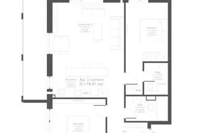 Apartament cu 3 camere în Gheorgheni - 1