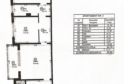Apartament cu 3 camere semidecomandat în Girocului - 7