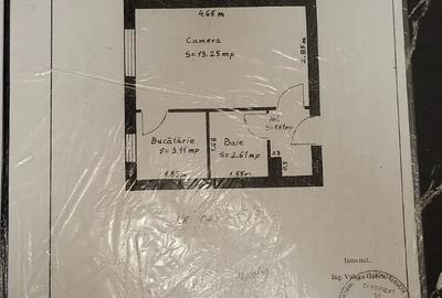 Garsoniera din proiectul de construire, NU CAMERA NEFAMILISTI,21 mp Parter Decomandata CET - 10