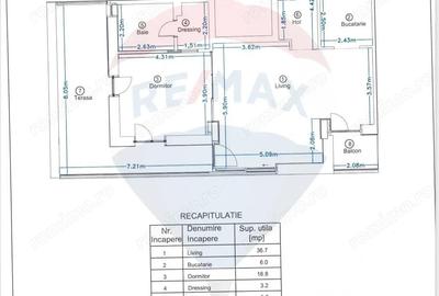 Apartament cu 2 camere semidecomandat, mobilat în Aviatorilor - 2