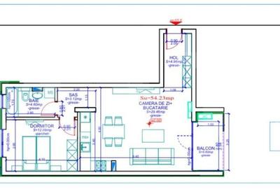 Apartament 2 camere,54 mp utili,terasa 19 mp.Calea Aradului Apartament 2 camere,54 mp utili,terasa 19 mp.Calea Aradului - 6