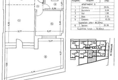 Apartament cu 2 camere în Unirii - 1