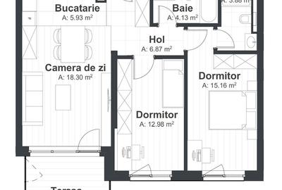 Apartament cu 3 camere decomandat în Central - 15