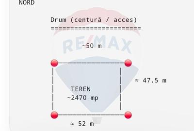 Teren Construcții intravilan de 2472 mp, în Exterior Nord - 2