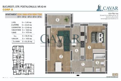 Apartament cu 2 camere în Măgurele - 9