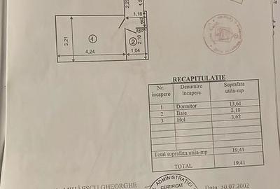 Garsonieră în Micro 19 - 2