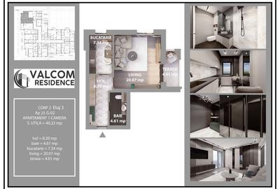 Valcom Residence Bartolomeu, Garsoniera, terasa 4.01mp,  Comision 0% - 9