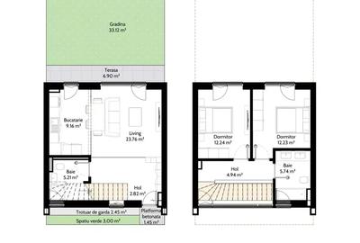 Pipera Centru, Casuta-Apartament cu 3 Camere si gradina - 8