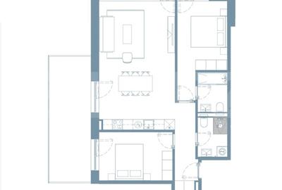 Apartament cu 3 camere semidecomandat în Semicentral - 2