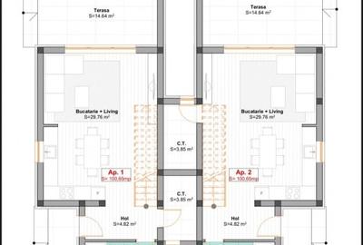 Duplex cu 4 camere cu Teren 330 Mp în Moșnița Nouă - 12