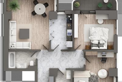 APARTAMENT CU 3 CAMERE DECOMANDAT, 2 BAI , COMPLEX PREMIUM + - 10