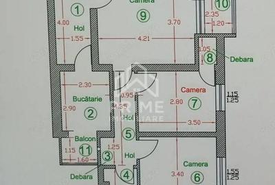 DE VANZARE - Aparatament cu 3 camere, 60 mp, etaj 3/4 - CUGIR - 6