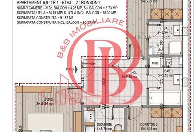 Apartament cu 3 camere în Theodor Pallady - 3
