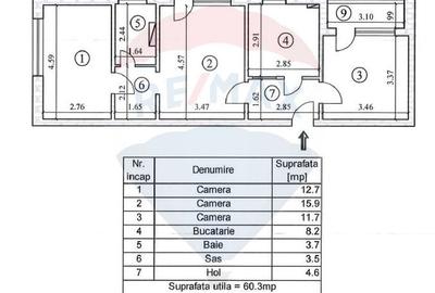 Apartament cu 3 camere semidecomandat, mobilat în Astra - 3
