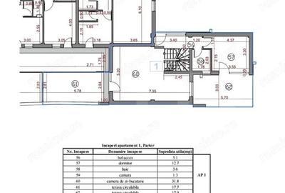 Apartament cu 3 camere decomandat în Central - 1