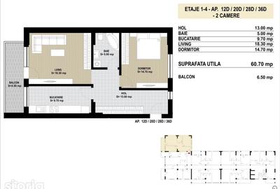 Apartament cu 2 camere decomandat în Berceni - 8