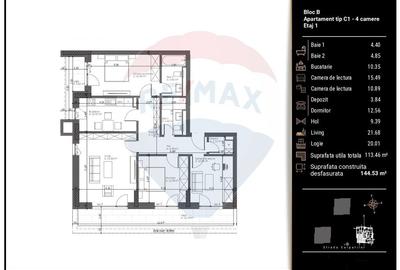 Apartament cu 4 camere decomandat în Răcădău - 2