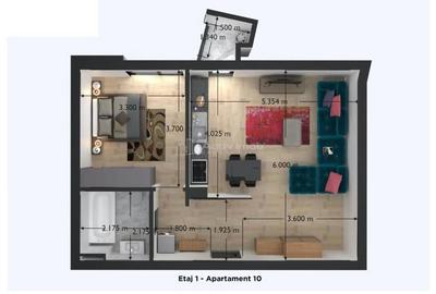 Apartament cu 2 camere decomandat în Cetății - 20