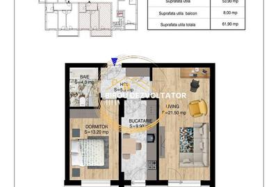 Apartament cu 2 camere decomandat în Titan - 7