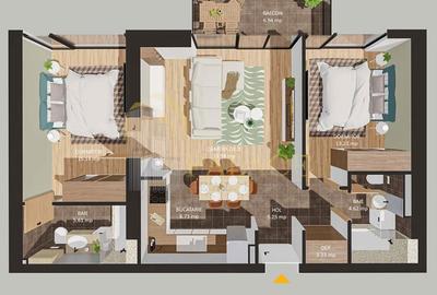 Apartament cu 3 camere în 13 Septembrie - 6