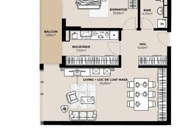 Apartamente cu 2 camere in ansamblu rezidential nou 50.85-62.2mp utili - 6