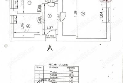 Garsonieră decomandată în Central