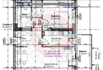 Apartament cu 2 camere decomandat în Titan