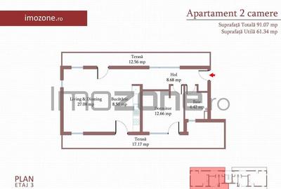 Apartament cu 2 camere decomandat în Militari