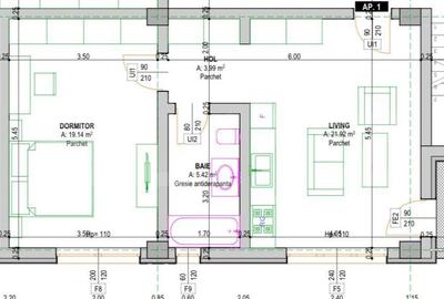 Apartament cu 2 camere decomandat în Central